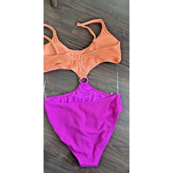 Salt + Cove Women Juniors' Color blocked One-Piece Monokini Swimsuit XL - Picture 8 of 10